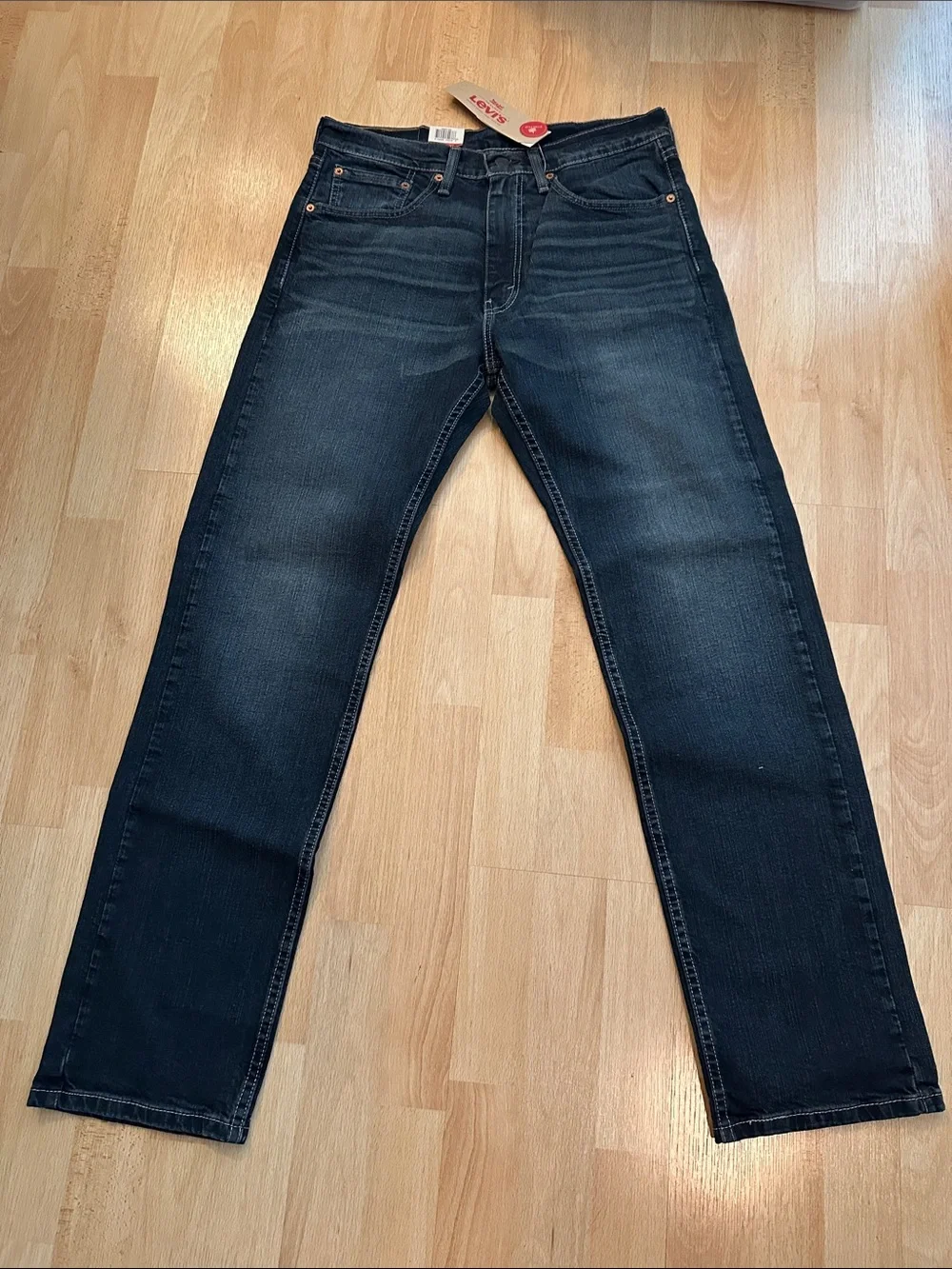 Men’s Authentic Levi’s 505 32 x 32 Dark Wash Jeans NWT - Picture 4 of 7
